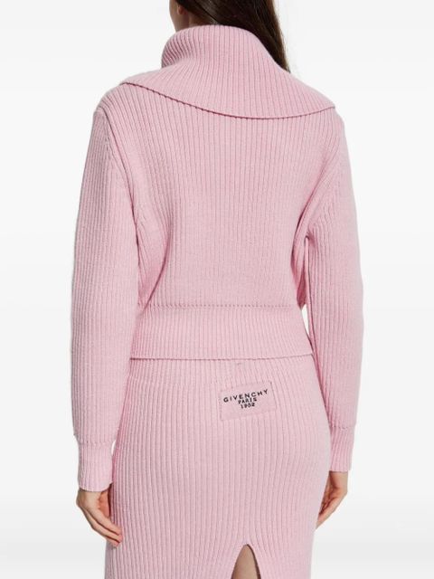 Givenchy ribbed-knit cardigan - Pink