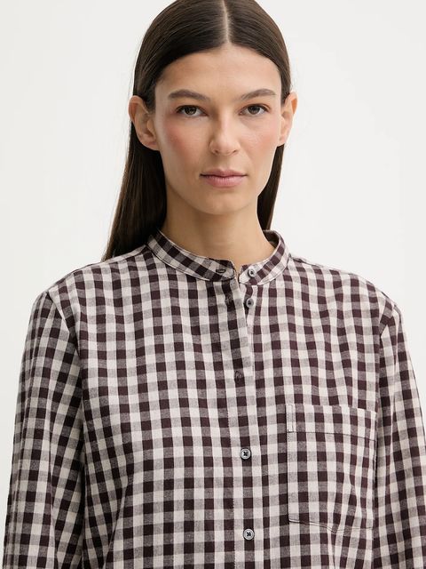 Marc O'Polo koszula bawełniana damska kolor bordowy regular 511111042519