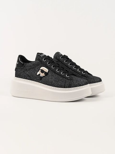 Karl Lagerfeld sneakersy skórzane ANAKAPRI damskie kolor czarny KL63531N