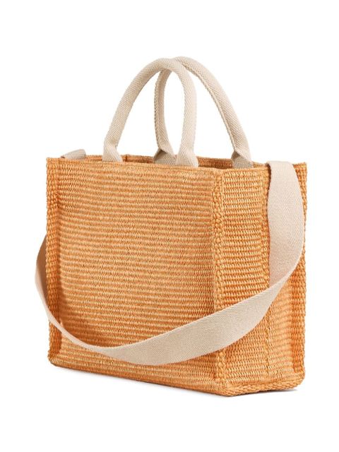 Marni small raffia tote bag - Orange