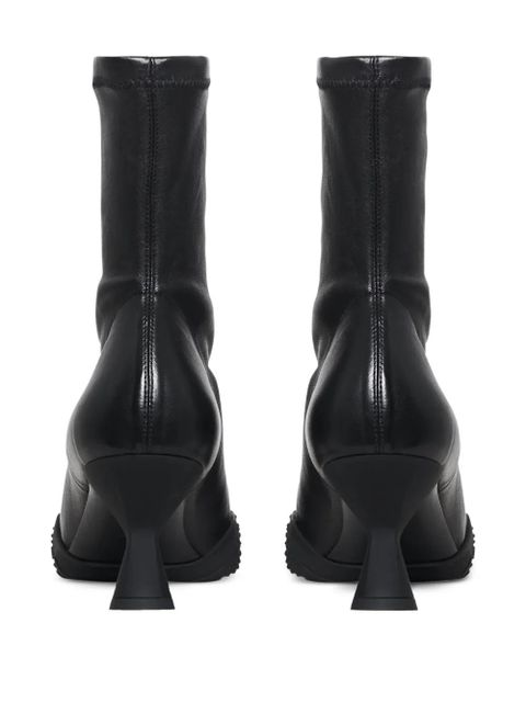 Marine Serre pointed-toe sculpted-heel boots - Black