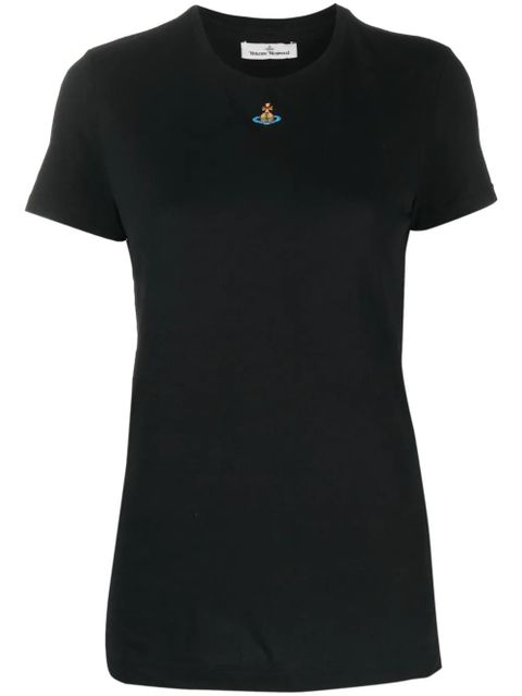 Vivienne Westwood Orb logo-embroidery cotton T-shirt - Black - zdjęcie produktu nr 1