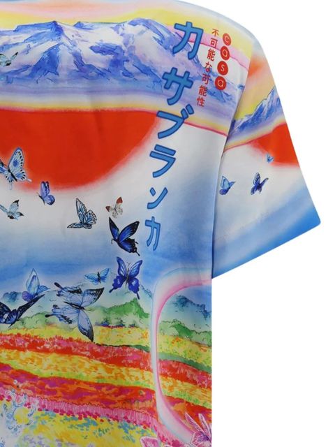 Casablanca graphic-print shirt - Blue