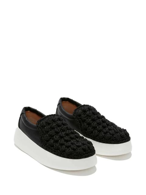 JW Anderson Popcorn leather sneakers - Black - zdjęcie produktu nr 2