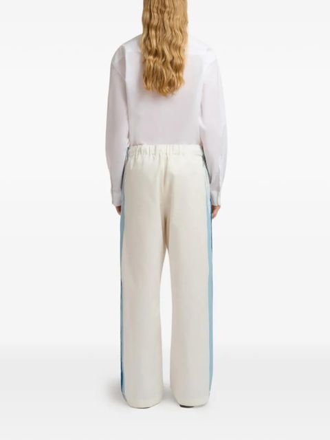 Marni brushstroke striped knitted track pants - Neutrals