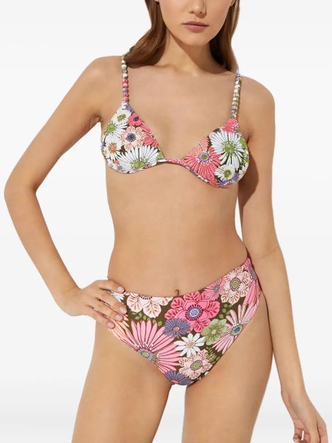 Agua By Agua Bendita embroidered-detail bikini top - White