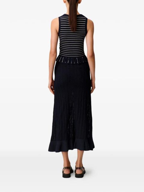 Claudie Pierlot button knit midi skirt - Blue