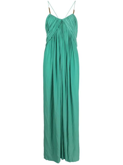 Lanvin embellished pleated maxi dress - Green - zdjęcie produktu nr 1