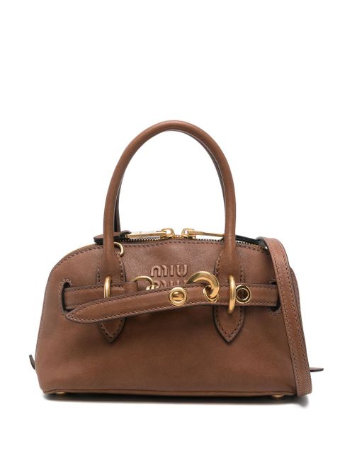 Miu Miu mini Adventure tote bag - Brown - zdjęcie produktu nr 1