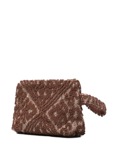 MC2 Saint Barth geometric-pattern clutch bag - Brown - zdjęcie produktu nr 2