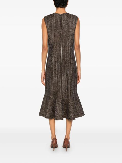 FENDI embellished ruffled dress - Brown - zdjęcie produktu nr 2