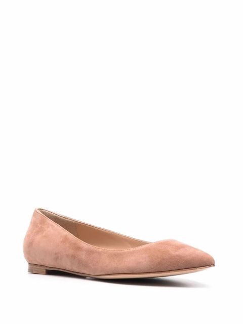 Gianvito Rossi Gianvito suede ballerina shoes - Neutrals - zdjęcie produktu nr 2