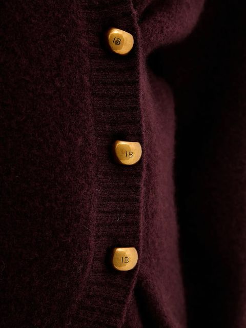 ISABELLE BLANCHE kardigan z dodatkiem wełny damski kolor bordowy IS25FW-M152-F007 - zdjęcie produktu nr 2