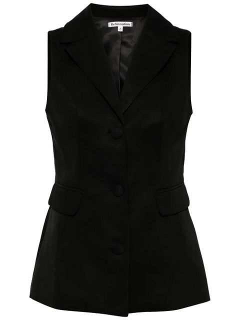 Reformation Billie tailored gillet - Black - zdjęcie produktu nr 1