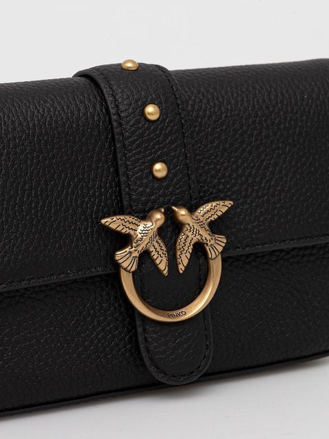 Pinko torebka skórzana kolor czarny 105353 A2OX