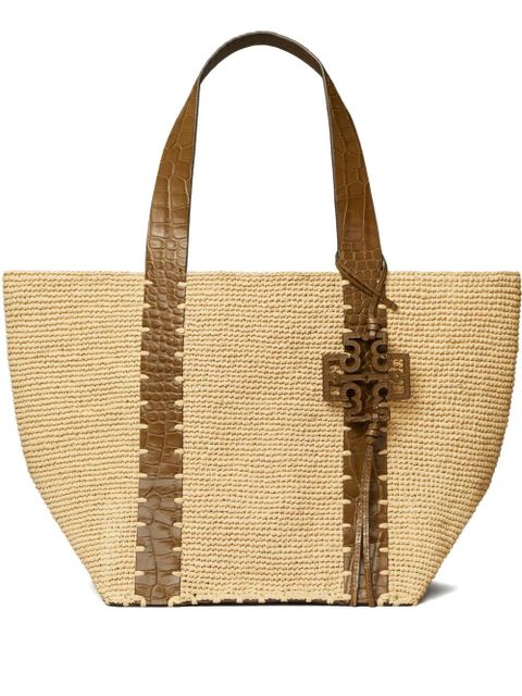 Tory Burch straw tote bag - Neutrals - zdjęcie produktu nr 1