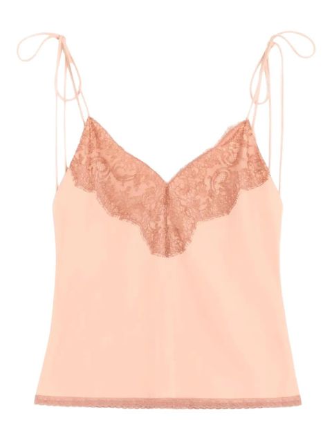 Valentino Garavani lace crepe de chine top - Pink - zdjęcie produktu nr 1
