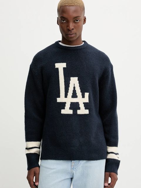 New Era sweter z domieszką wełny kolor granatowy 60684329 - zdjęcie produktu nr 1