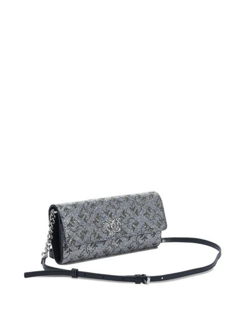 PINKO embellished chain clutch bag - Grey