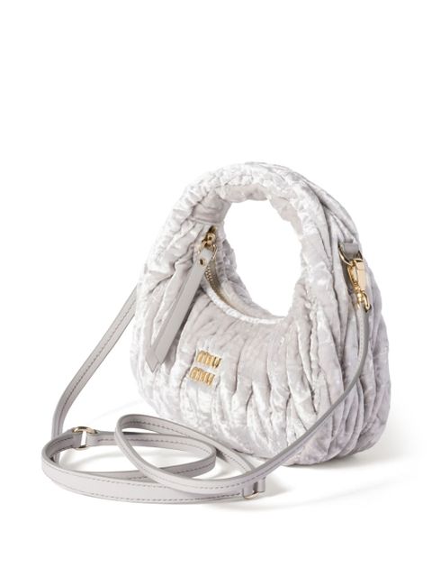 Miu Miu Wander velvet mini bag - Grey