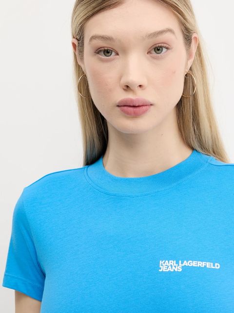 Karl Lagerfeld Jeans t-shirt bawełniany damski kolor niebieski A1W17004 - zdjęcie produktu nr 2