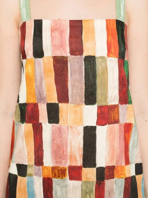 ALEMAIS x LRNCE Marjorelle square-neck strappy midi dress - Neutrals