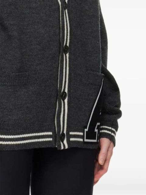 AMBUSH varsity-letter wool cardigan - Grey