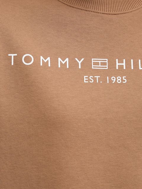 Tommy Hilfiger bluza damska kolor brązowy z nadrukiem WW0WW39791