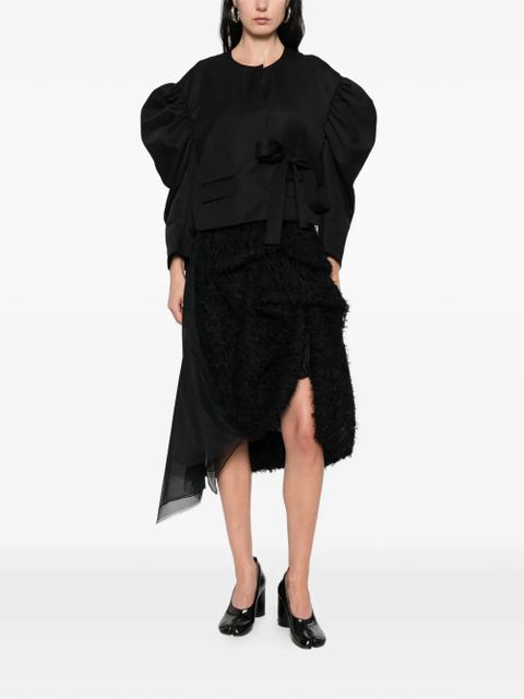 Simone Rocha puffed-sleeve tie jacket - Black - zdjęcie produktu nr 2