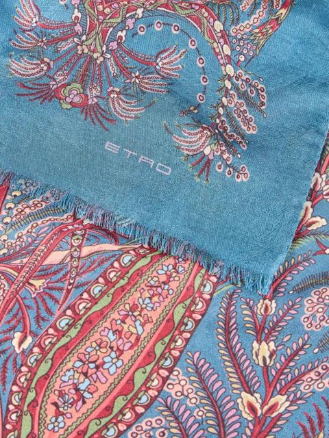 ETRO paisley-print scarf - Blue