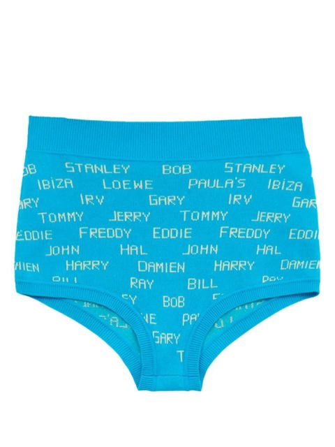 LOEWE text-print mini shorts - Blue - zdjęcie produktu nr 1