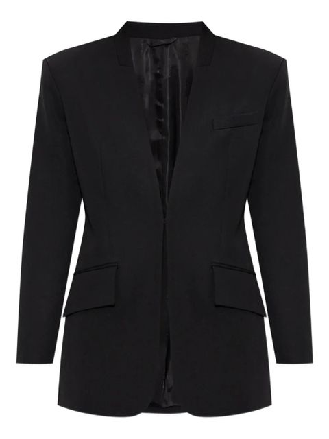 The Attico padded-shoulder wool blazer - Black - zdjęcie produktu nr 1