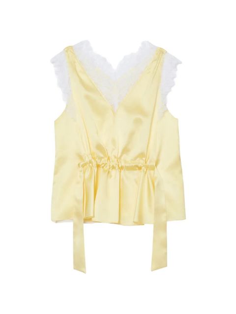 3.1 Phillip Lim lace V-neck top - Yellow - zdjęcie produktu nr 1