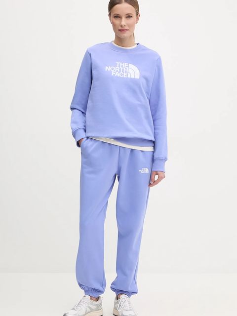 The North Face bluza Drew Peak damska kolor niebieski z aplikacją NF0A89EF7UH1