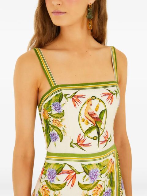 FARM Rio floral sleeveless dress - Neutrals