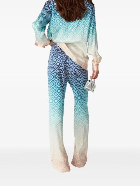 Casablanca ombré-effect trousers - Blue