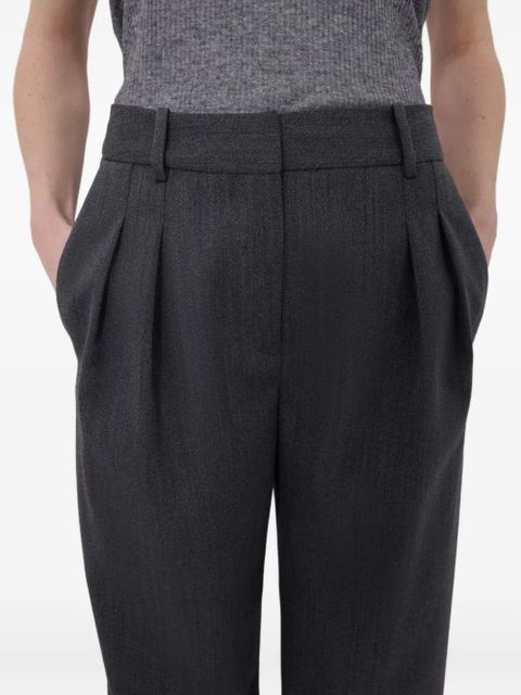 LouLou de Saison Tara double-pleated wool trousers - Grey