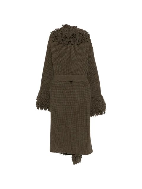 Blumarine fringe belted coat - Green - zdjęcie produktu nr 2