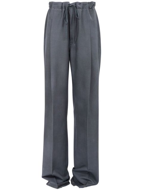 Maison Margiela moiré-effect straight-leg trousers - Grey - zdjęcie produktu nr 1