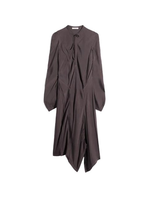 LEMAIRE creased bias dress - Brown - zdjęcie produktu nr 1