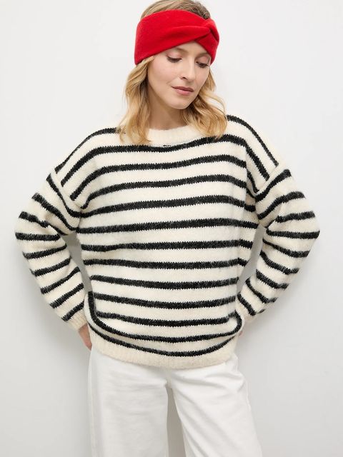 Answear.LAB opaska wełniana kolor czerwony - zdjęcie produktu nr 2