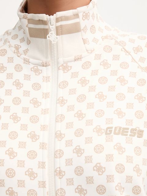 Guess bluza AGGIE damska kolor beżowy wzorzysta V5YQ03 KB212