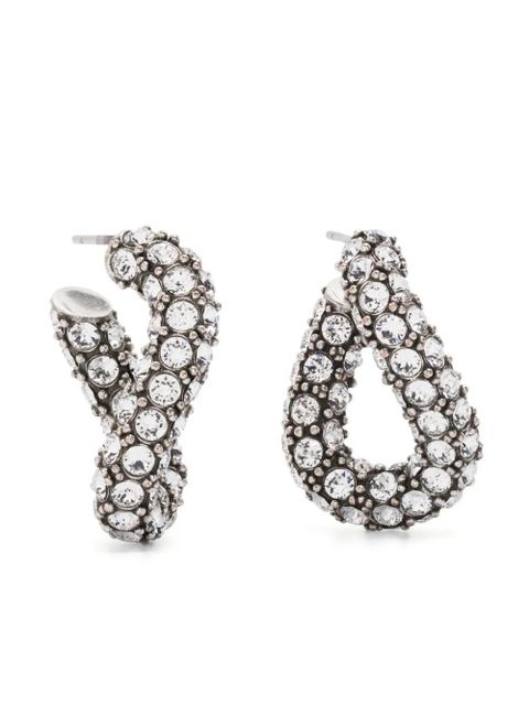 ISABEL MARANT Funky Ring crystal-embellished earrings - Silver - zdjęcie produktu nr 1