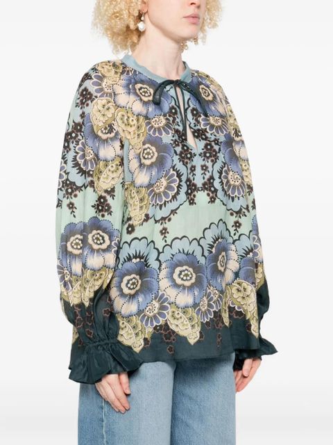 ALEMAIS Madalena floral-print blouse - Blue