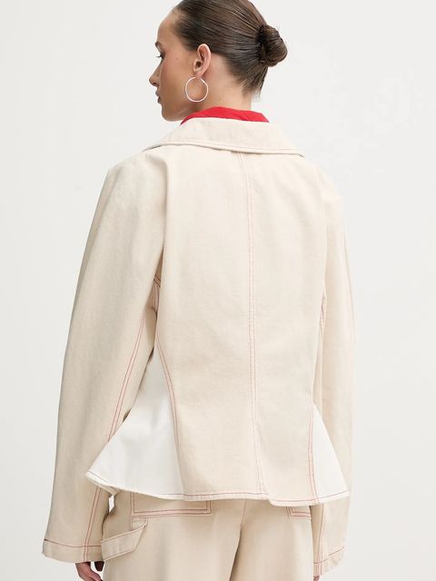 Stine Goya kurtka jeansowa kolor beżowy przejściowa SG-PS26-O007-2453 - zdjęcie produktu nr 2