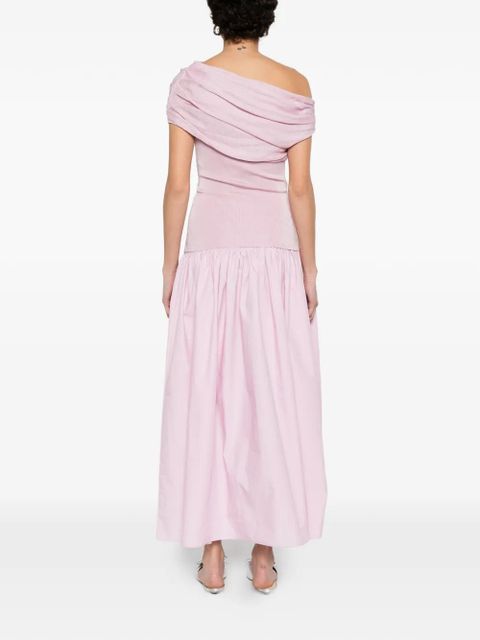 Self-Portrait draped ruched midi dress - Pink