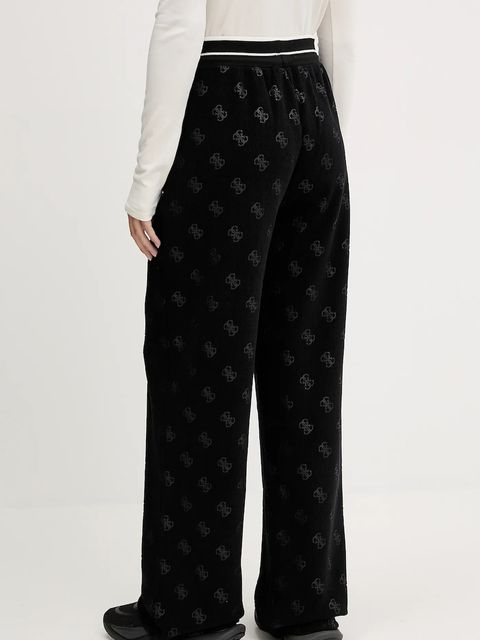 Guess spodnie dresowe PAULINA damskie kolor czarny wzorzyste V5BB00 K1902