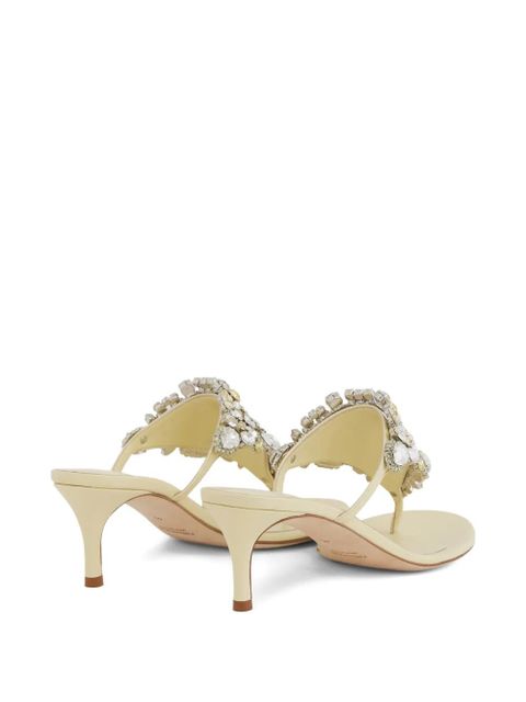 Rabanne crystal-embellished sandals - Neutrals