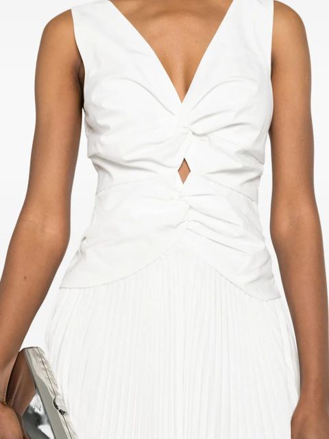 Simkhai Vivianne pleated midi dress - White