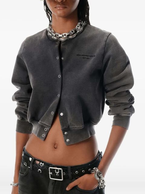 Alexander Wang snap-buttons crew-neck sweatshirt - Black